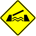 Drawbridge traffic sign