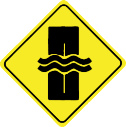 Water stream traffic sign