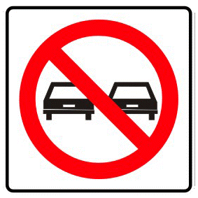 No passing traffic sign