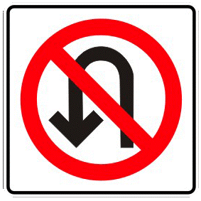 Forbidden return traffic sign