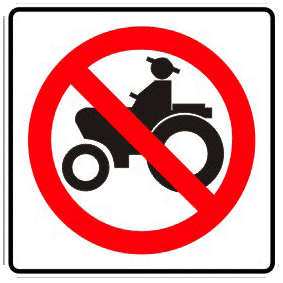 No passage to agricultural machinery traffic sign
