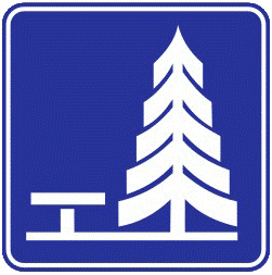 Outdoor dining traffic sign