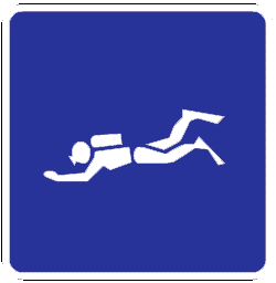 Diving traffic sign