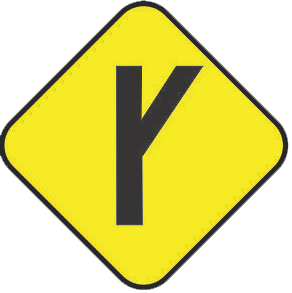 Fork traffic sign