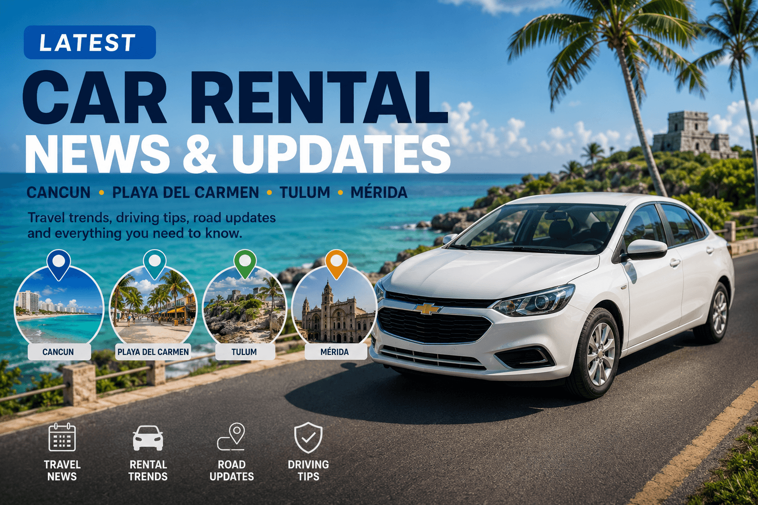 Latest Car Rental News and Travel Updates for Cancun, Playa del Carmen, Tulum & Mérida