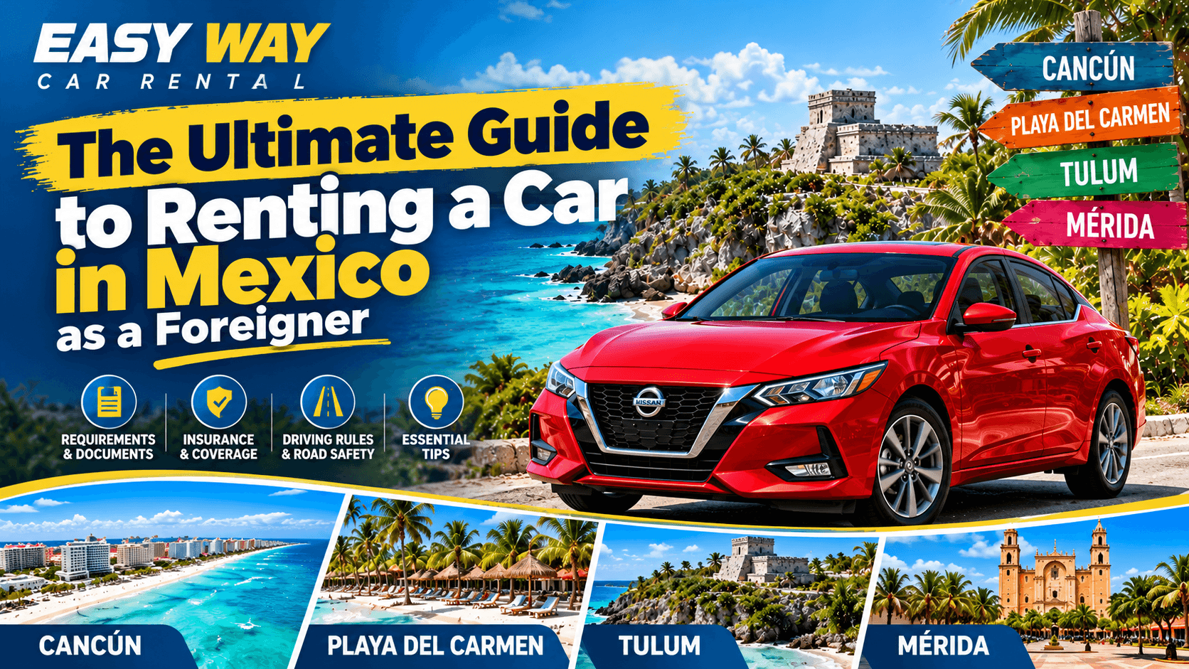 The Ultimate Guide to Renting a Car in Mexico as a Foreigner: Documents, Driving Rules & Essential Tips
