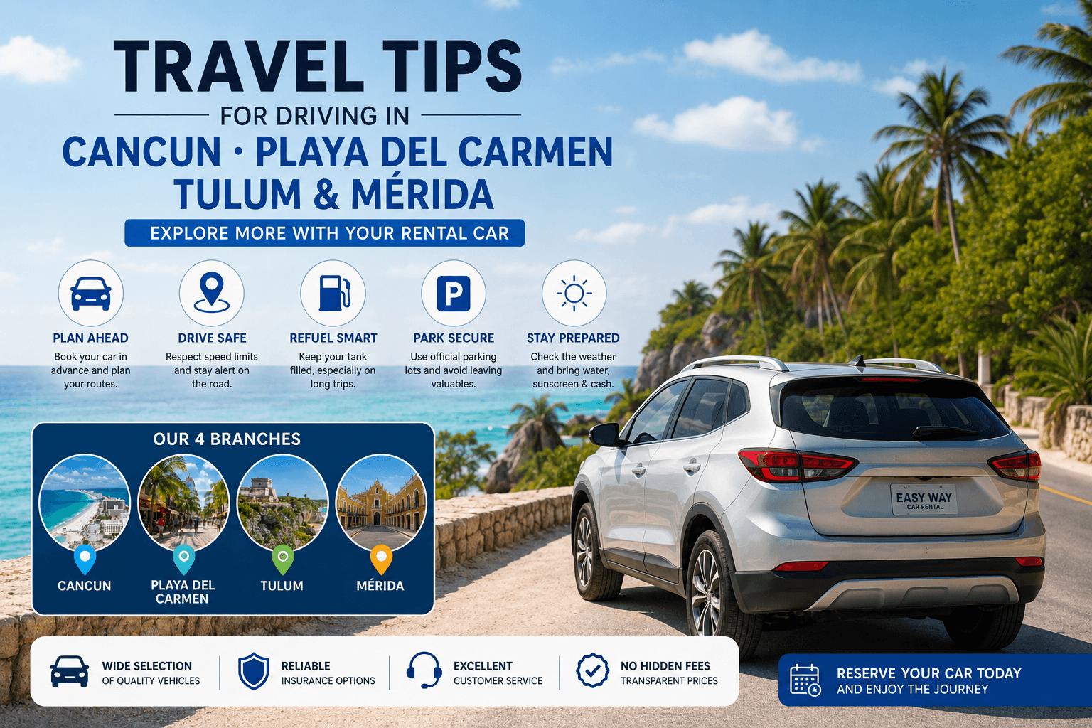 Essential Travel Tips for Driving in Cancun, Playa del Carmen, Tulum & Mérida