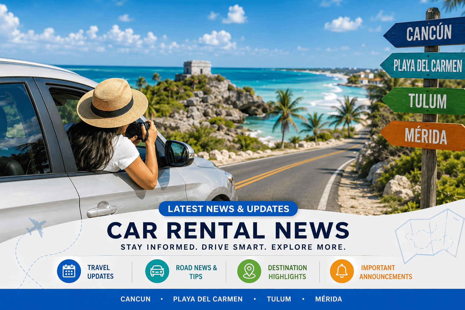 Latest Car Rental News, Travel Tips & Updates in Cancun, Playa del Carmen, Tulum & Mérida